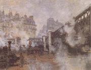 Claude Monet Le Pont de I'Europe,Gate Sate Saint-Lazare (mk09) Germany oil painting reproduction